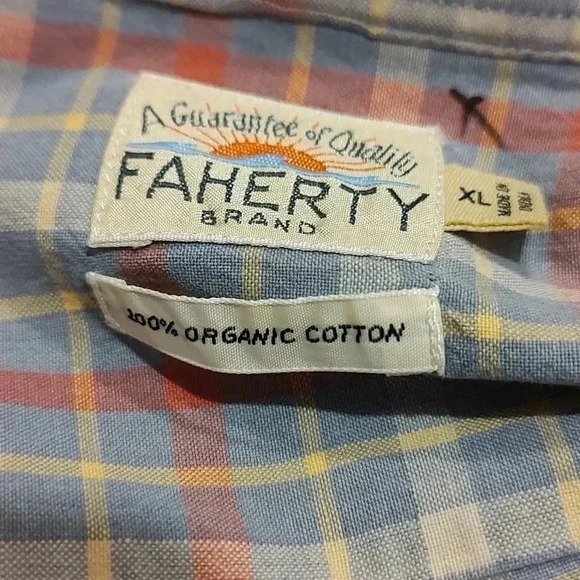 Faherty mens plaid button up shirt xl - Picture 3 of 5